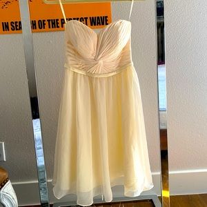 Cream strapless dress